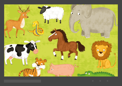 Illustration: Tv with animals