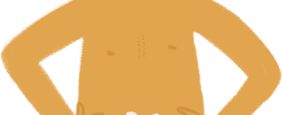 Illustration: Boy in swimming trunks