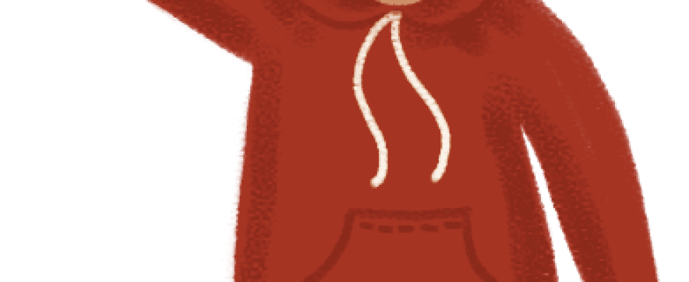 Illustration: boy waving