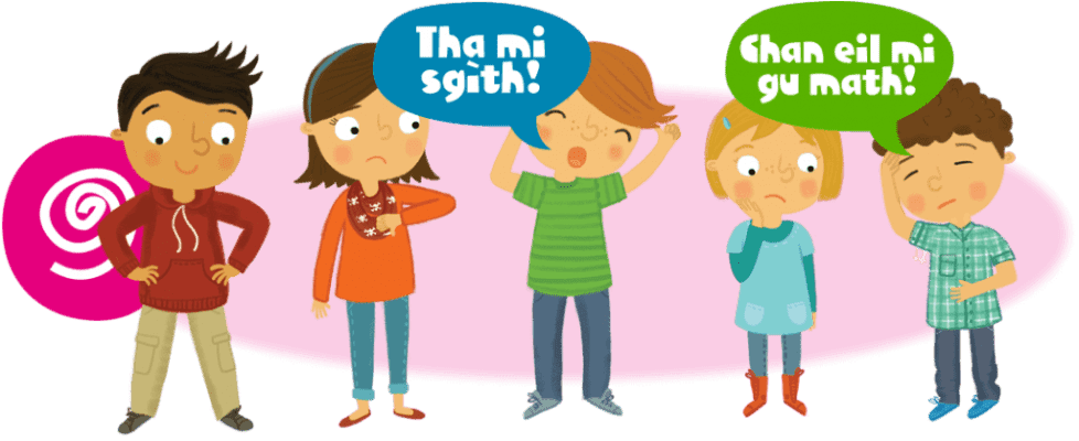 Kids indicating different feelings