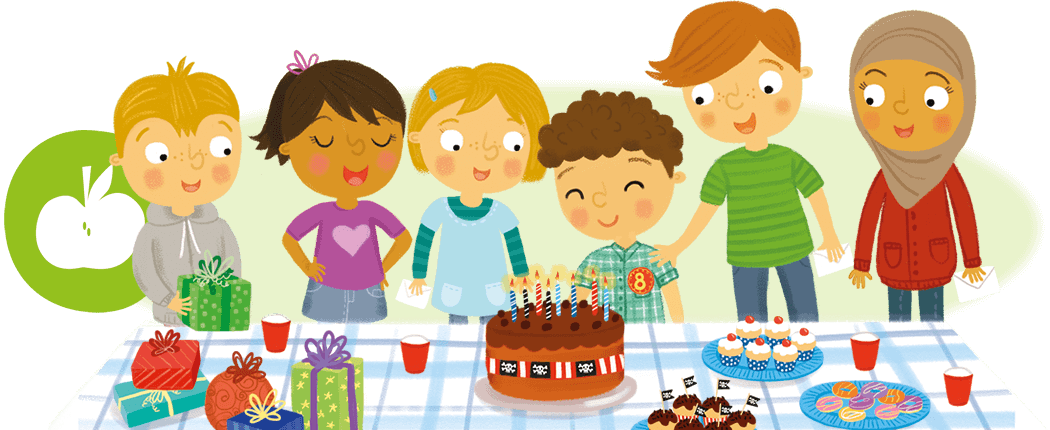 Kids at a birthday party