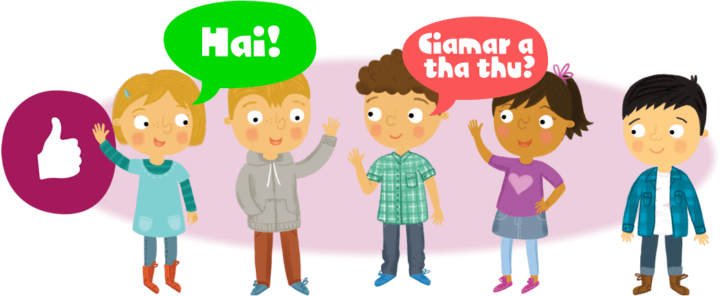 Illustration: Kids introducing each other