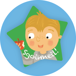 Image: Sticker with 'Sgoinneil' written on it