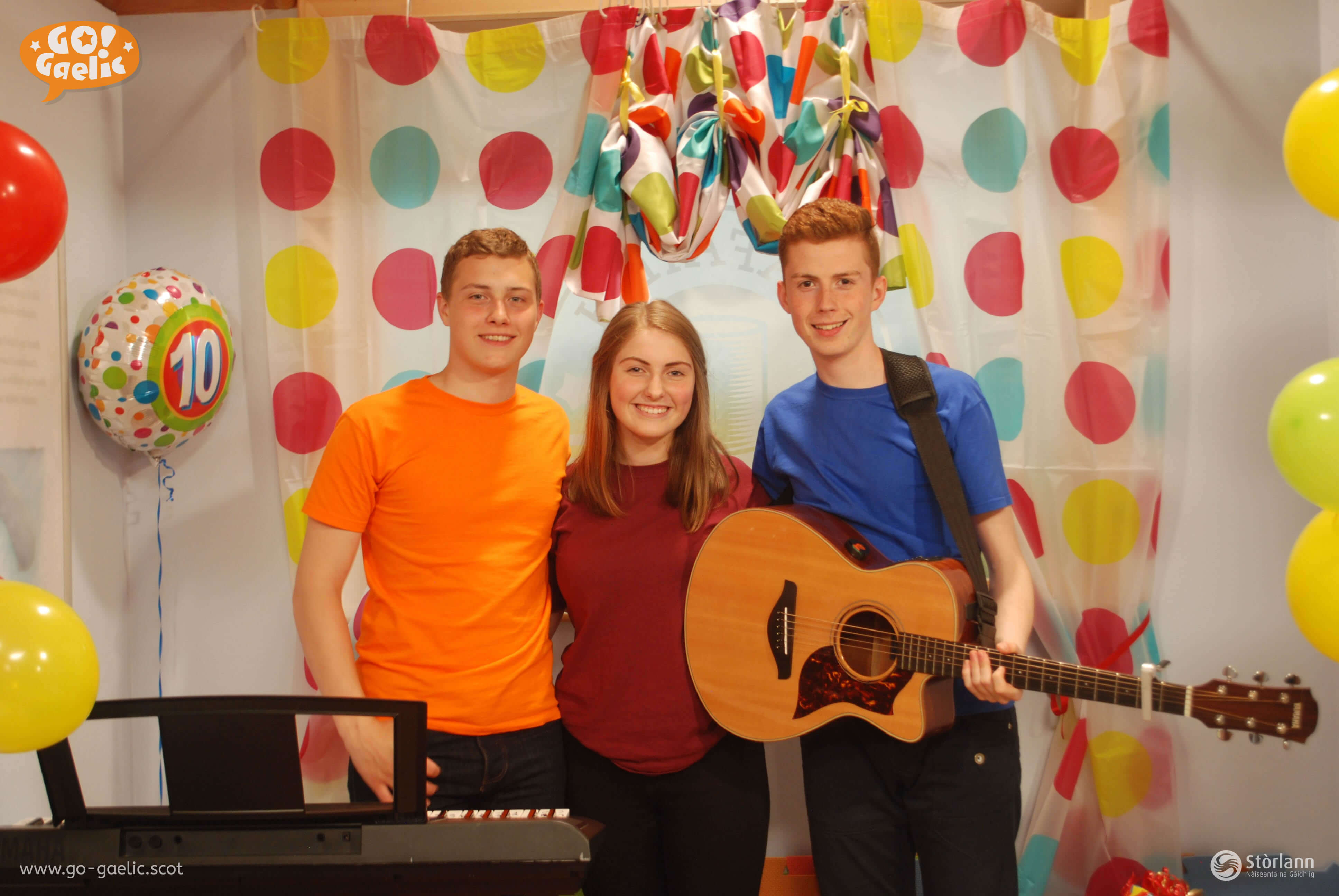 Pictured are some of the cast from the Go!Gaelic Cafaidh Lilidh series (from left to right, Callum Nicolson, Katie MacInnes and Alex John Morrison), which uses song to help language learning.