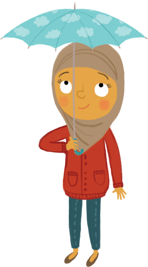 Illustration: Ceit - girl with umbrella