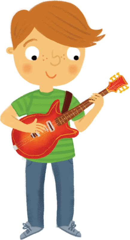 Illustration: Boy with guitar