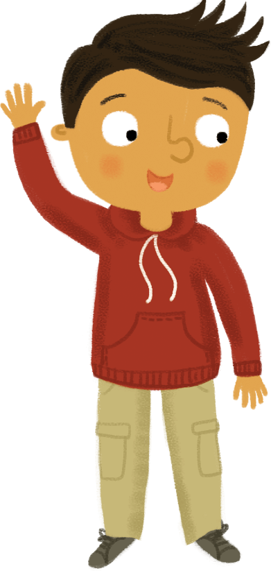 Illustration: boy waving
