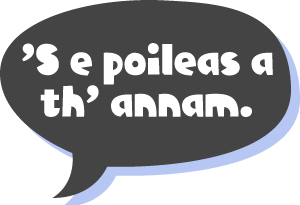 Gaelic text - I am a police officer
